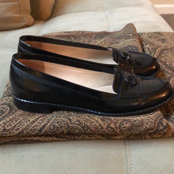 CHANEL Shoes - Authentic Chanel Black Patent loafers CC 39.5 Italy Neiman Marcus